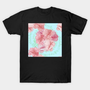 Pink flower pattern  impatient T-Shirt